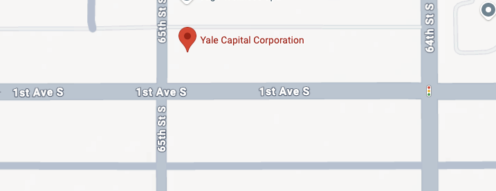 Map showing the Yale Capital office in St. Petersburg, Florida